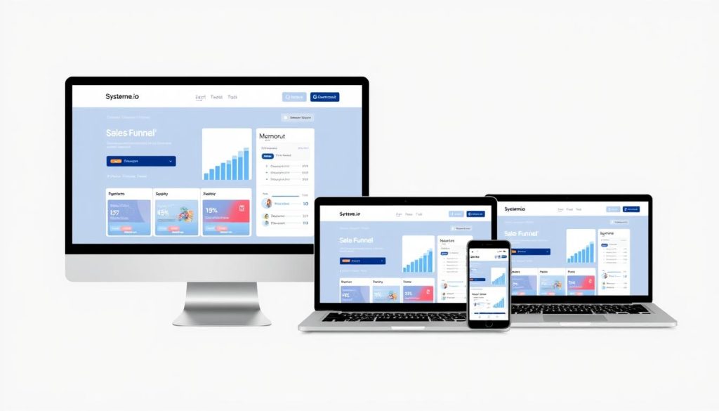 Systeme.io mobile responsiveness demonstration on multiple devices in 2025 Systeme.io mobile responsiveness demonstration on multiple devices in 2025