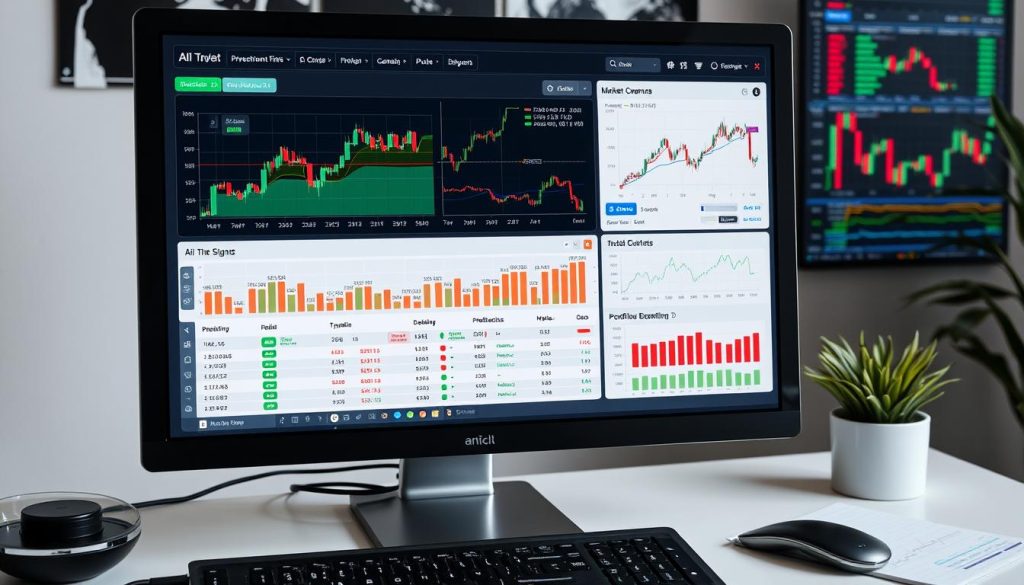 AI investment platform analyzing market trends for optimal portfolio management