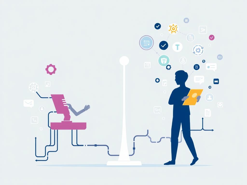 Balance between AI automation and human creativity in marketing