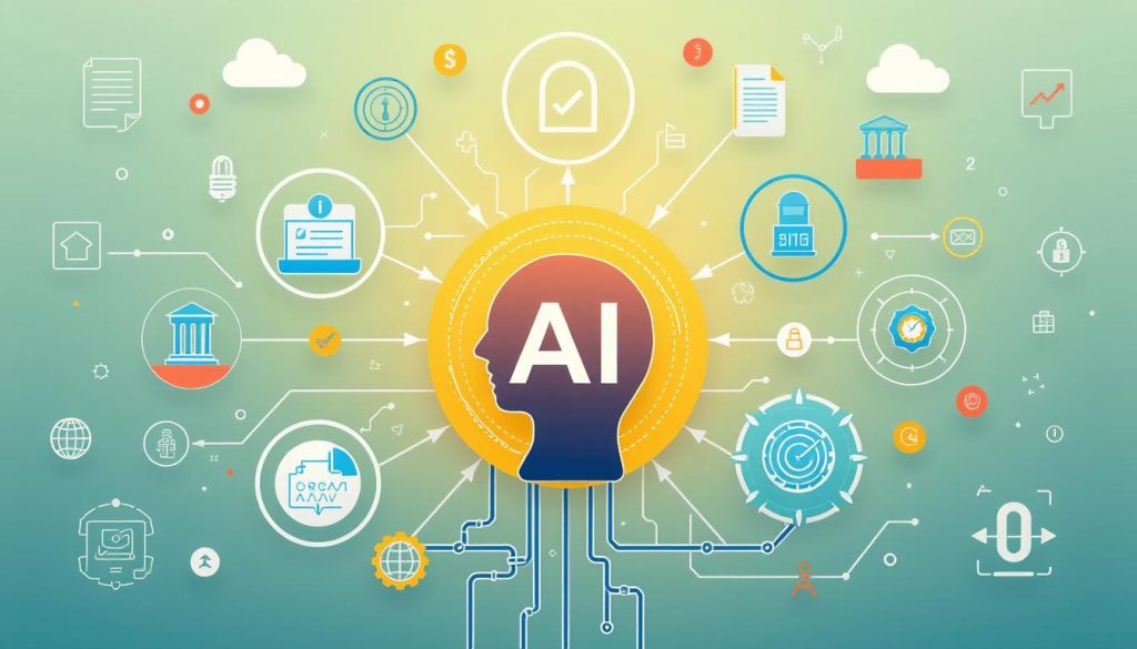 Ethical AI in digital marketing showing transparency and data privacy concepts Ethical AI in digital marketing showing transparency and data privacy concepts