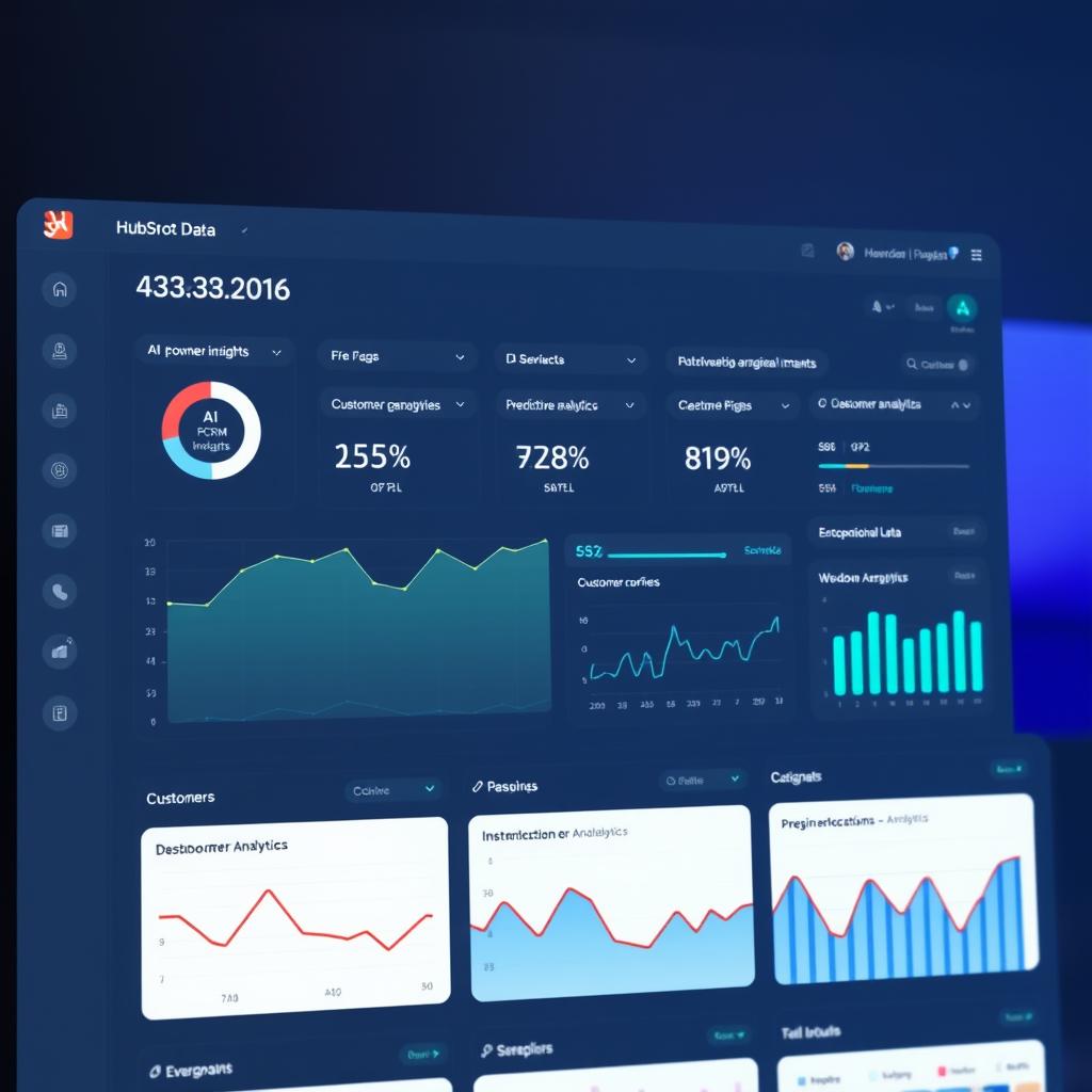 HubSpot AI CRM dashboard showing customer data analysis