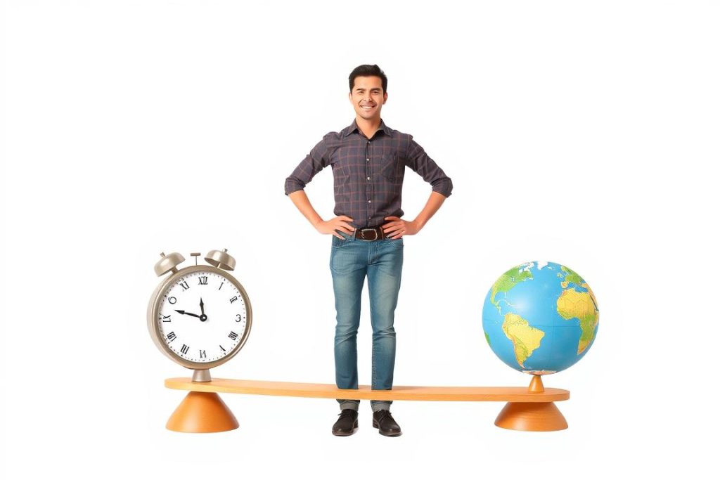 Person successfully balancing all three freedoms Person successfully balancing all three freedoms