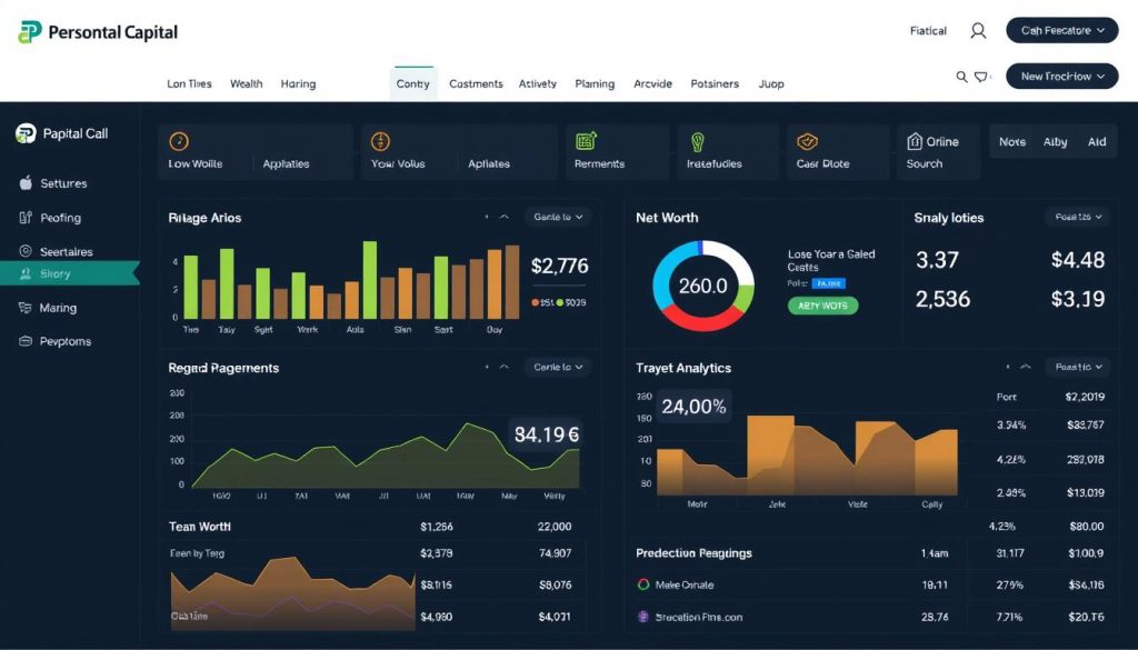 Personal Capital dashboard showing AI-powered wealth management features for financial freedom