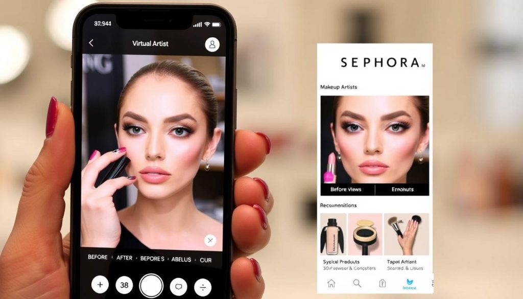 Sephora Virtual Artist AI makeup try-on application