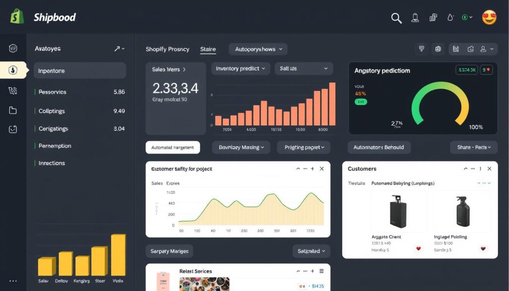 Shopify with AI features managing an automated e-commerce store